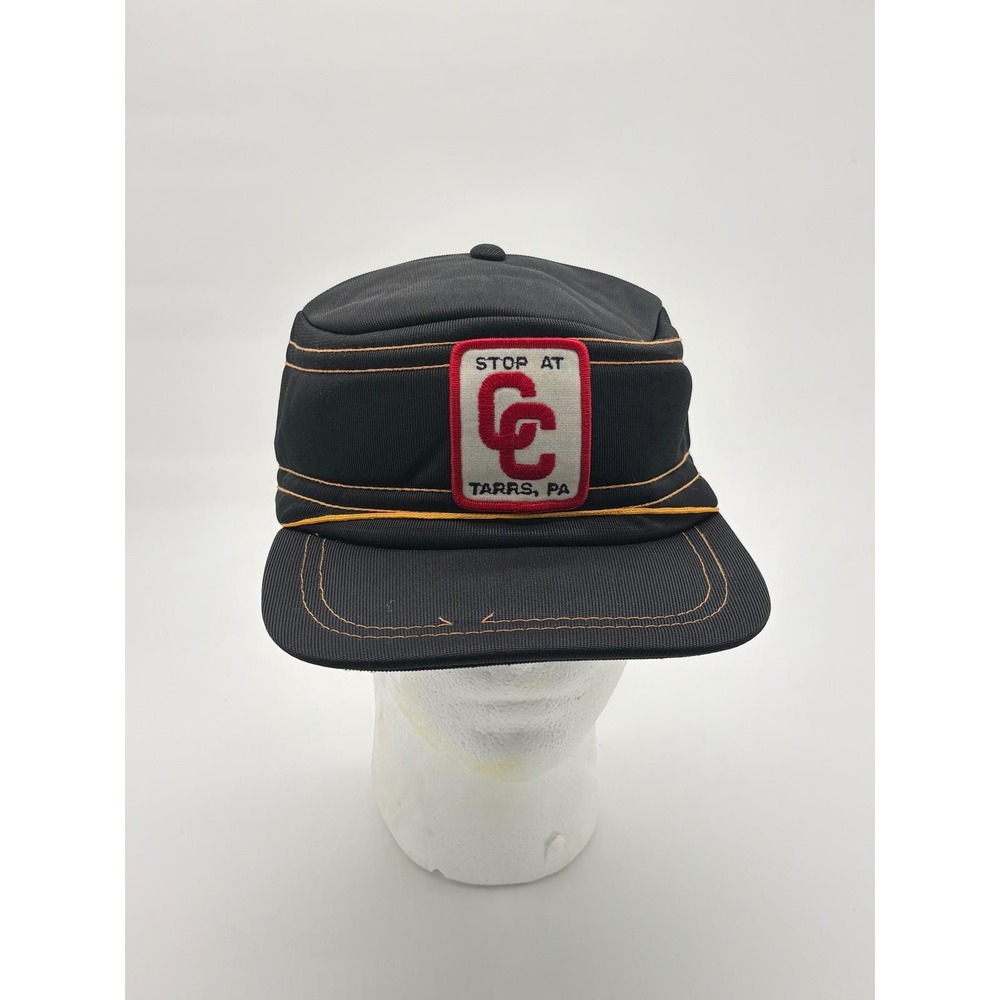 Vintage 70s 80s Train Conductor Hat "Stop at CC" USA PA Snapback Engineer Cap